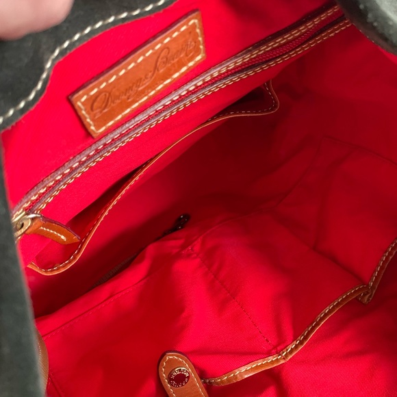 Like new Dooney and Bourke Suede Logo Lock Shoulder Bag - Picture 9 of 10